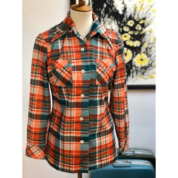 Raddest vintage plaid button down - Picture 8 of 8